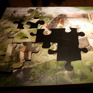 Puzzle gigante con un dipinto del castello di Eger